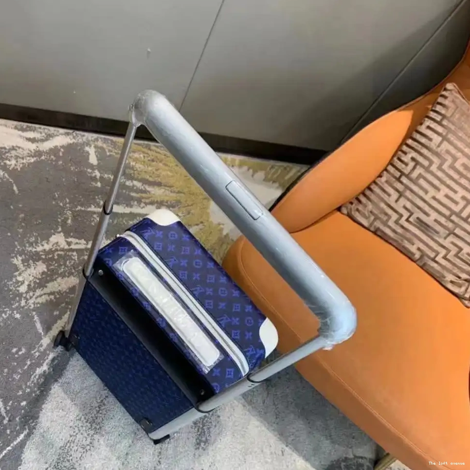 CUSTOM MONOGRAM SUITCASE 55 37L BLUE HORIZON 0526